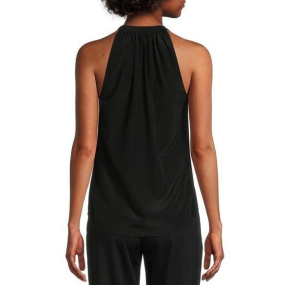 Antonio Melani Olivia Button Front Split V-Neck Sleeveless Top - Picture 2 of 6